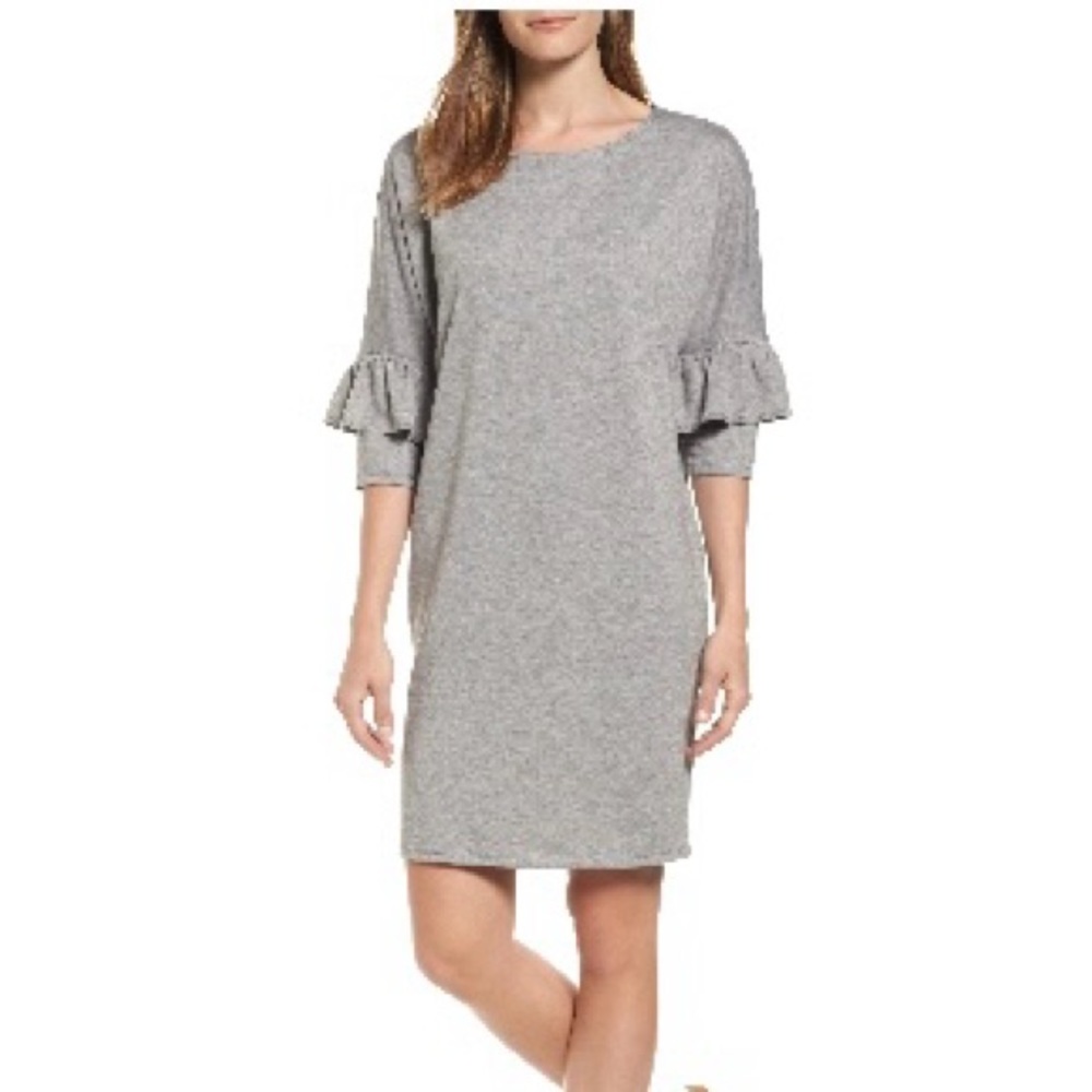 Ruffle Sleeve Tunic Dress